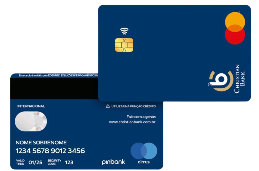 Cartão Christian Bank - Frente e verso